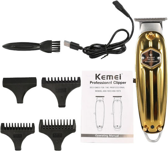 Kemei Rechargeable Hair Clipper Gold KM-1973