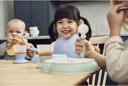 BabyBjorn Σετ Φαγητού Baby Plate Spoon And Fork από Πλαστικό Ροζ 3τμχ
