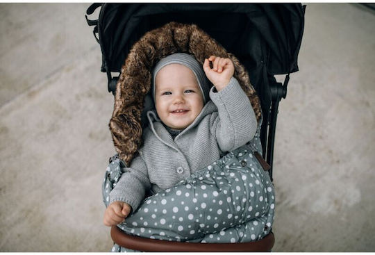 FreeOn Dots Universal Kinderwagen-Fußsack Wasserdicht Gray 100x55εκ.