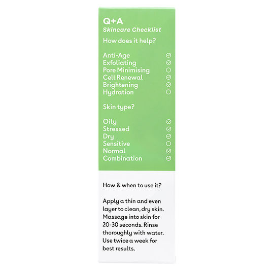 Q+A Natural Skincare Apple AHA Gel για Scrub Προσώπου 75ml