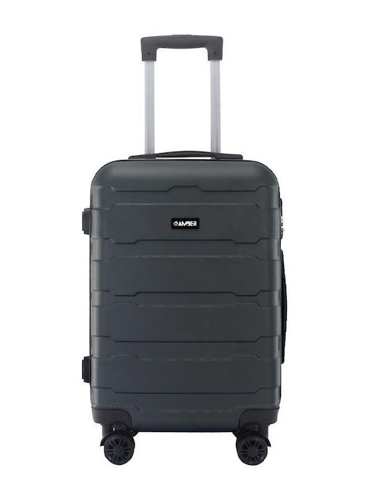 Amber AM1001 Valize De Călătorie Sclere Gri De Înălțime Maximă 76cm Cu 4 Roți Set 3 Buc