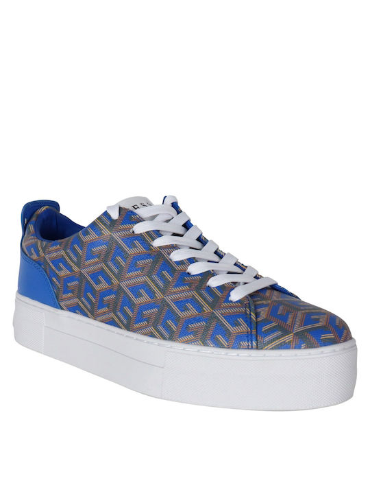 Guess Giaa5 Damen Flatforms Sneakers Blau