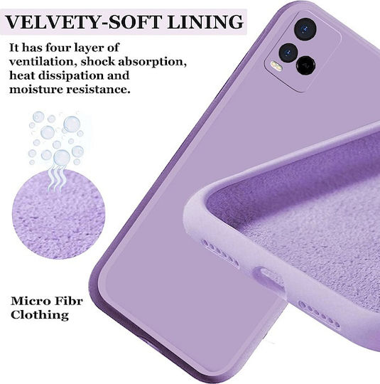 Silky Back Cover Σιλικόνης Μπλε (Vivo Y21)