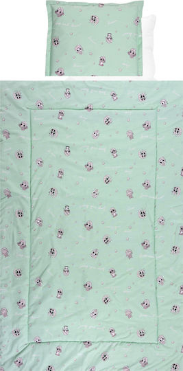 Lorelli Baby Crib Bedding Set Friends 4pcs Green