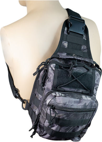Mijo One Strap Στρατιωτικό Σακίδιο Πλάτης Black Python 10lt