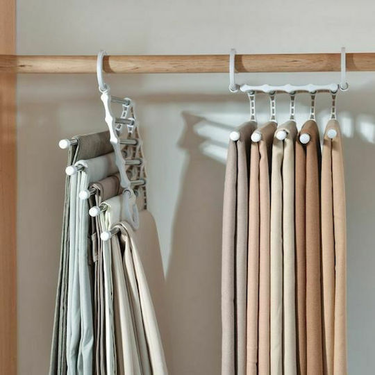 TnS Wardrobe Hanger Foldable for Pants Metallic White 07-950-0059 1pcs