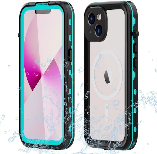 Redpepper 360 Full Cover Plastic Waterproof Black/Blue (iPhone 14) MPS15704