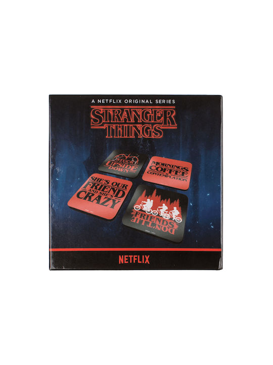 Pyramid International Stranger Things Σουβέρ Πλαστικό Πολύχρωμο 4τμχ