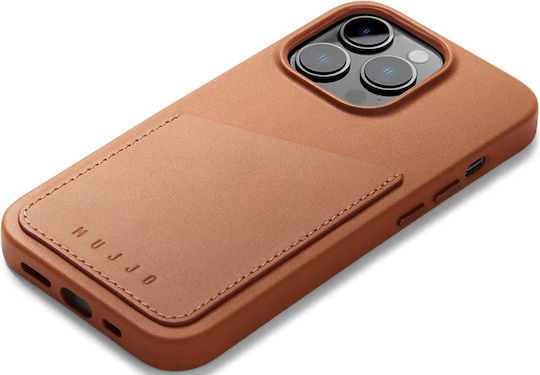 Mujjo Leather Wallet Leather 1mm Tan (iPhone 14 Pro)