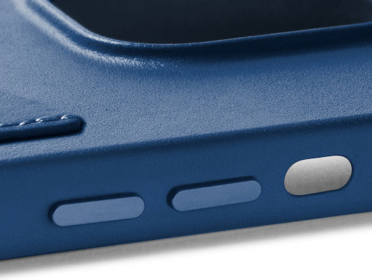 Mujjo Full Leather Wallet Δερμάτινο 1mm Monaco Blue (iPhone 14 Pro)