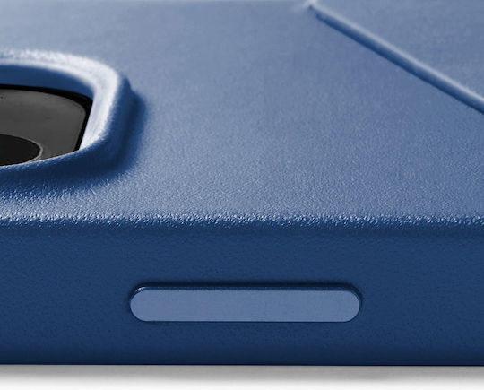 Mujjo Full Leather Wallet Δερμάτινο 1mm Monaco Blue (iPhone 14 Pro)