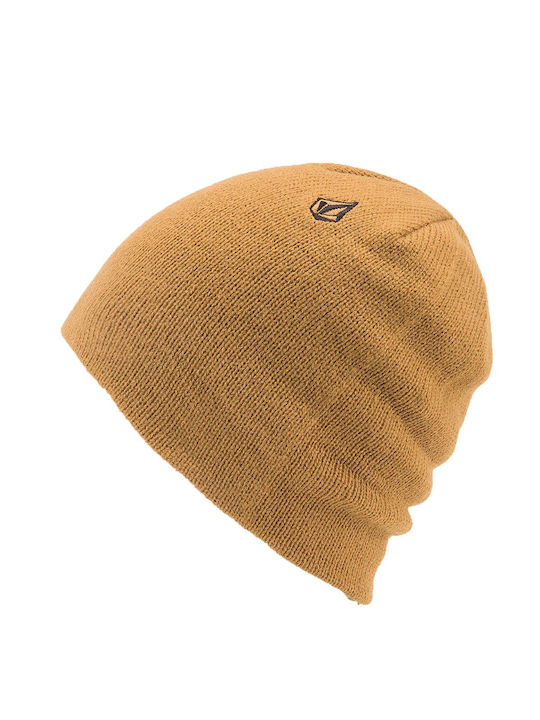 Volcom Woolcott Beanie Ανδρικός Σκούφος με Rib Πλέξη Mustard