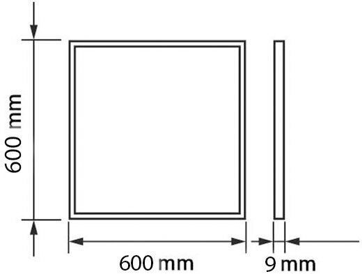 Adeleq Τετράγωνο Κρεμαστό LED Panel 50W με Θερμό Λευκό Φως 3000K 60x60εκ.