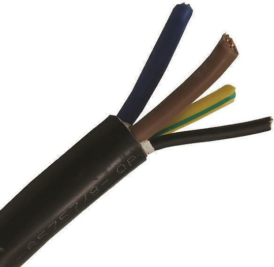 Eurolamp Power Cord with Diameter 3x10mm² in Black Color 1m 1pcs