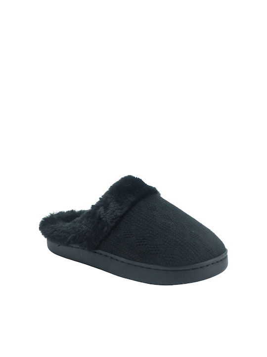 Jomix Women's Slipper with Fur In Black Colour