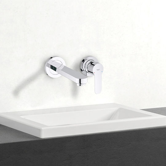 Grohe Bauedge Set Mischer & Auslauf für Wandmontage für für Waschbecken 1 Ausfahrt Chrome
