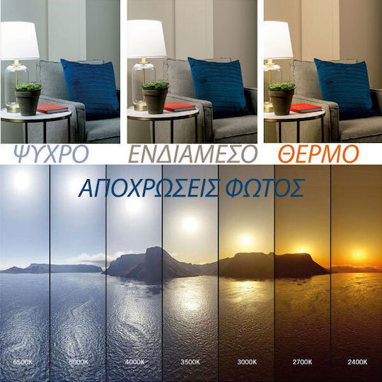 Eurolamp LED Bulb 5W 99mm for Socket E14 and Shape C37 Warm White 380lm