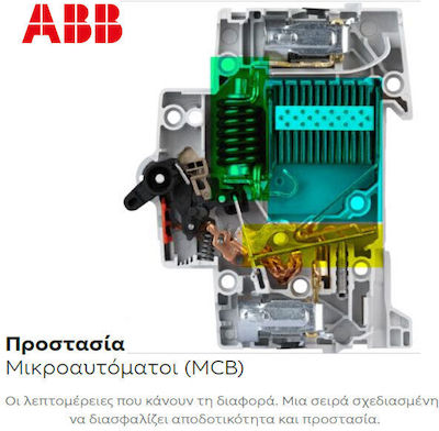 Abb Αυτόματη Ασφάλεια 32A Τριπολική 3ΚΑ C 32Α SH203T-C32 70369