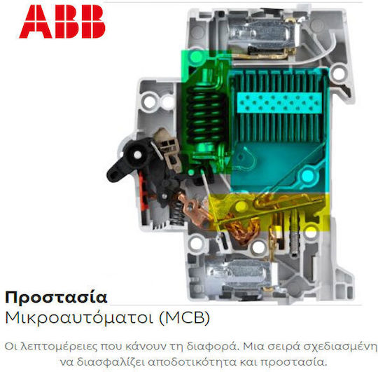 Abb Automatic Circuit Breaker 20A Single-pole AC 41102