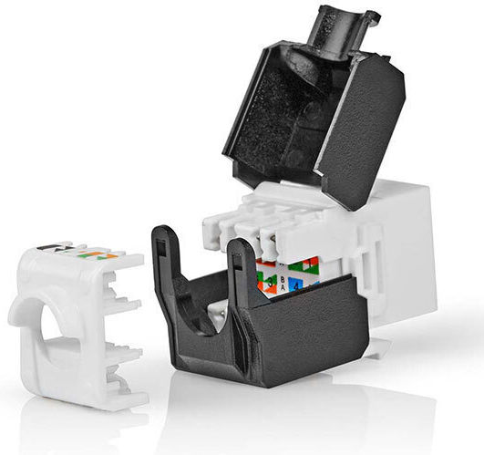 Nedis Priză De Rețea Externă Single RJ45 Tip Cat6 În Culoare Neagră CCGP89710BK