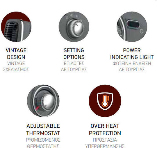 Eurolamp Fan Heater Room Floor 1800W