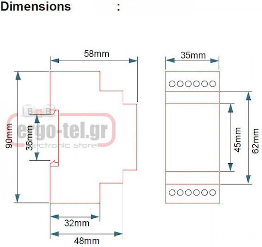 Kael 24V AC-DC 230V 2 Ρελέ 19 Λειτουργίες 309-001113565