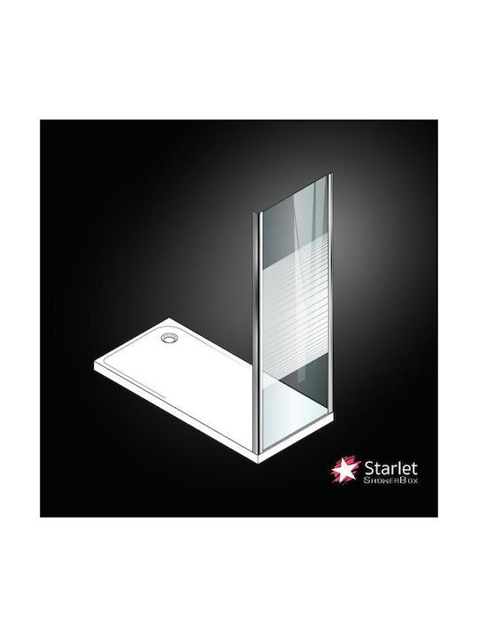 Starlet Side Panel Fixed Side for Shower 67-69x180cm Stripes