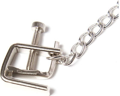 Ohmama Ohmama Fetish Metallic Screw Nipple Clamps & Chain