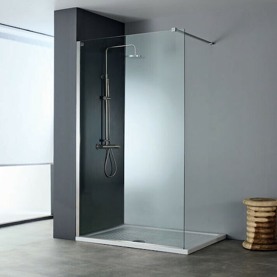 Devon Iwis Walk-In Divider de verandă Duș 87-89x200cm Sticlă curată Inox periat