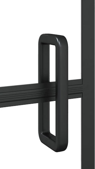 vidaXL Shower Screen for Shower with Hinged Door 80x140cm Black