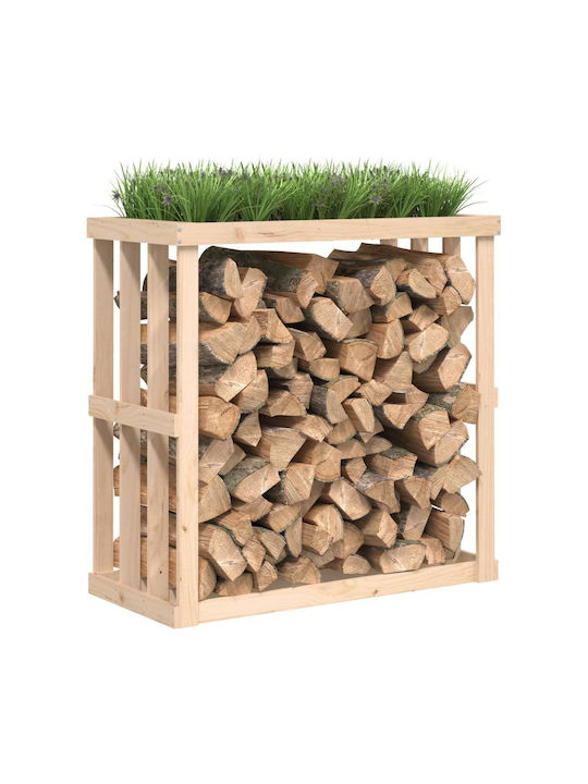 vidaXL Metallic Box Wood Storage 108x52x106cm Beige