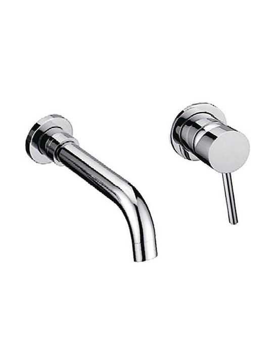 Karag Artemis Built-in Mixer & Spout Set for for Bathroom Sink 1 Exit Chrome