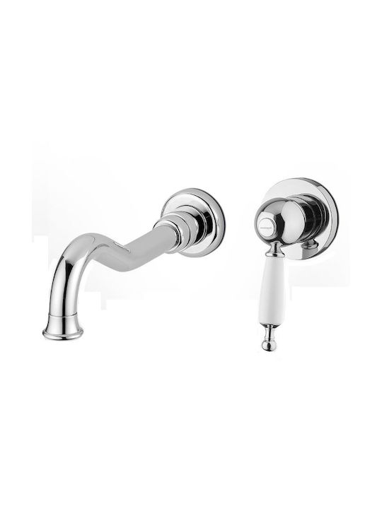 Bugnatese Oxford Set de mixere și guriță Încorporat pentru Lavabo 1 Ieșire Bronz 2 Găuri