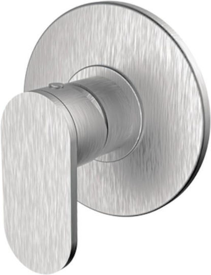 Armando Vicario Slim Built-in Faucet Mixer for Shower 1 Exit Black Brushed