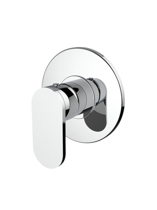 Armando Vicario Slim Built-in Faucet Mixer for Shower 1 Exit Black Brushed