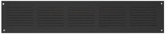 Europlast 101-MR5010M Vent Louver 10x50cm Rectangular with Screen Black