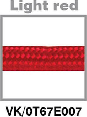 VK Lighting Υφασμάτινο Καλώδιο 3x0.75mm² 1m σε Κόκκινο Χρώμα 47143-035654
