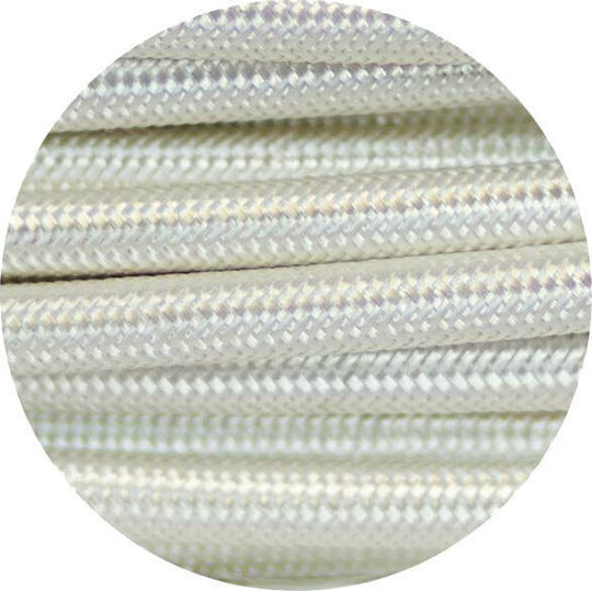 VK Lighting Fabric Cable 2x0.75mm² in White Color 3m 47143-091144