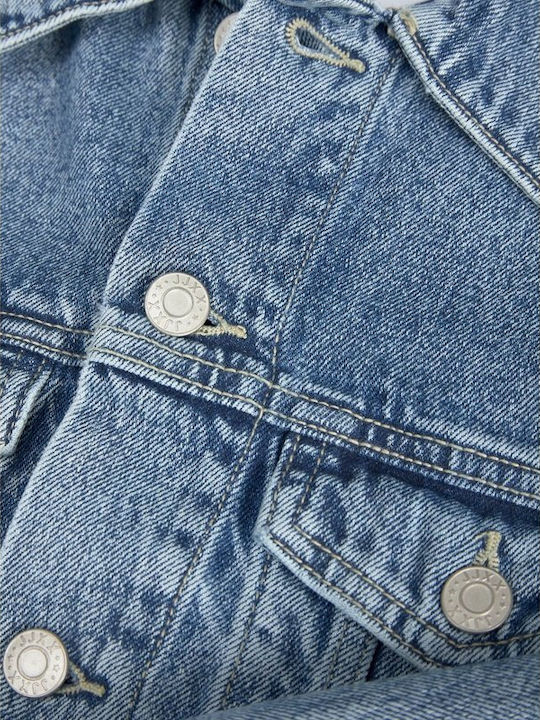 Scurtă Jachetă de femei din denim Albastru deschis