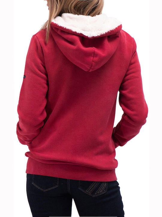 Superdry Women's Hooded Cardigan Red