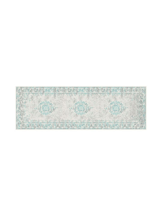 DKD Home Decor Teppich Rechteckig Hellblau