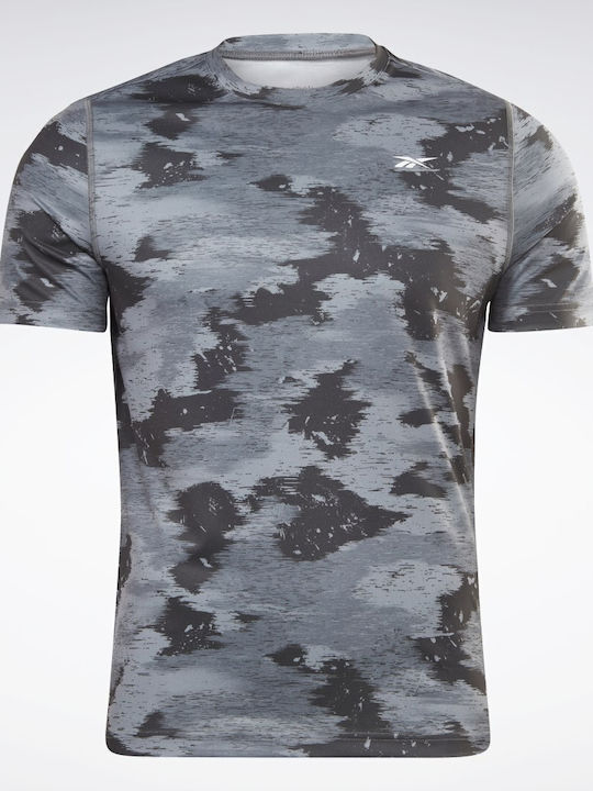 Reebok Αθλητικό Ανδρικό T-shirt Μαύρο Camo