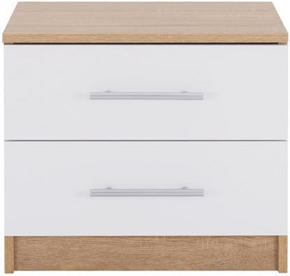 Wooden Bedside Table Sonama-Λευκό 48x40.5x41.5cm