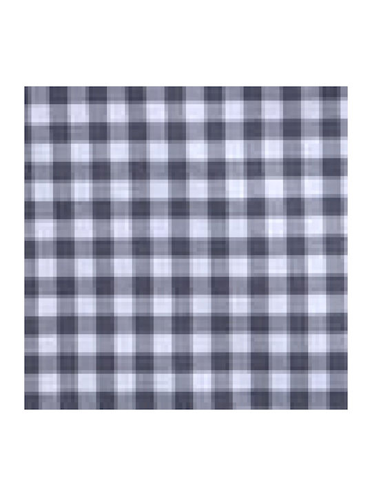 Pennie Checkered Rina Black Velvet-Black Metal 135x135cm