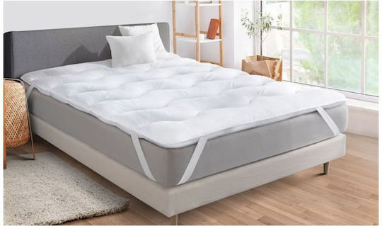 Twin XL Foam Mattress Topper with Elastic Straps 160x200x5cm