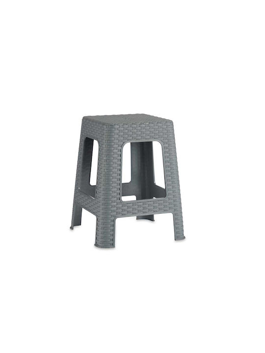 Outdoor Rattan Stool White 36x36x45cm