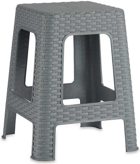 Σκαμπό Εξωτερικού Χώρου Rattan Λευκό 36x36x45cm