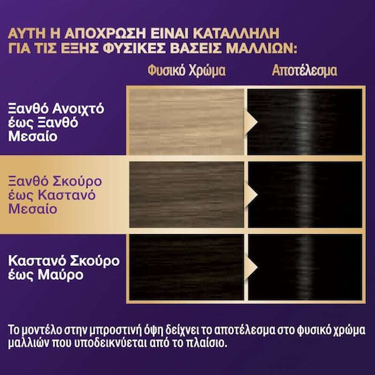 Palette Intensive Color Creme Βαφή Μαλλιών 2 Μαύρο 50ml