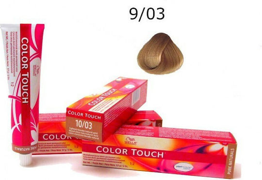 Wella Color Touch Pure Naturals Vopsea Temporară De Păr Fără Amoniac 9/03 Blond Foarte Deschis Natural Auriu 60ml