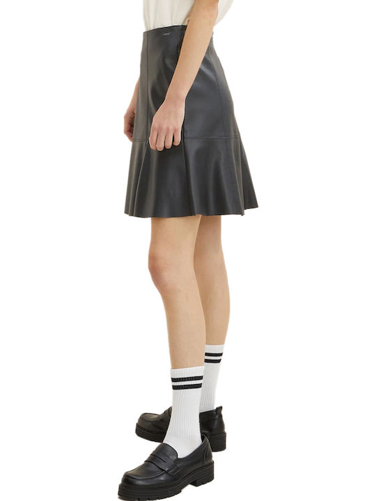 Leather Mini Skirt Black